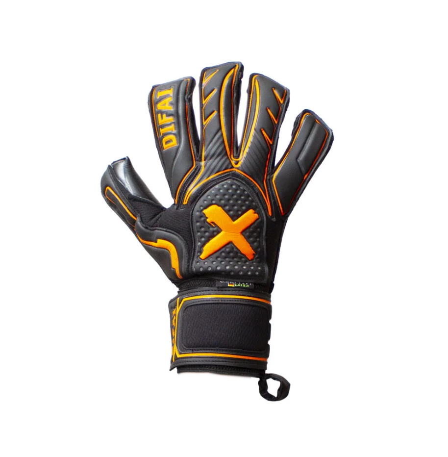 LUVA DIFAI JUMP PRETA E LARANJA